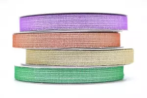 Nastro in metallo rotondo e poliestere bianco - Nastro in metallo rotondo e poliestere bianco