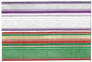 Multi-colored Metallic Stripe Ribbon