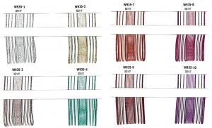 Polyester Sheer Metallic Stripe Ribbon - Polyester Sheer Metallic Stripe Ribbon