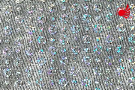 Sequin Met Cloth/grey, iridescent 14-2