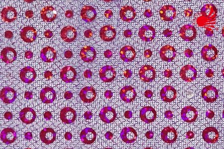 Tessuto metallico con paillettes viola, rosa acceso 14-3