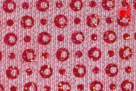 Tecido Metálico com Lantejoulas/vermelho, vermelho iridescente 14-5