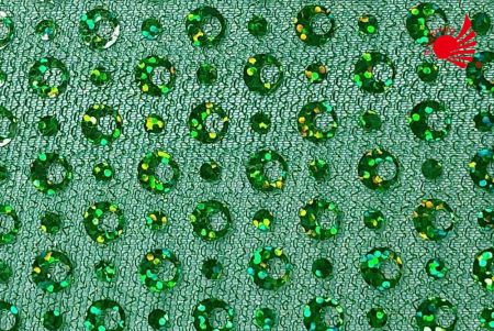Tecido Metálico com Lantejoulas/verde, verde iridescente 14-6