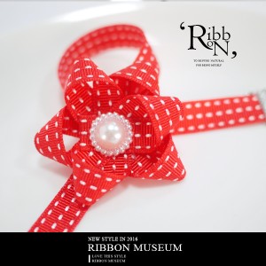 Stitched Grosgrain Ribbon Bow Necklace
