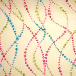 Dotted Waves Organza Fabric