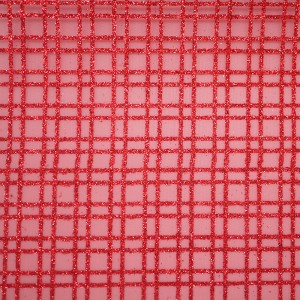 Tessuto di organza con paillettes a quadri - Tessuto di organza con paillettes a quadri