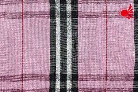 Klasyczna tkanina w szkocką kratę/różowa, czarna 23-5