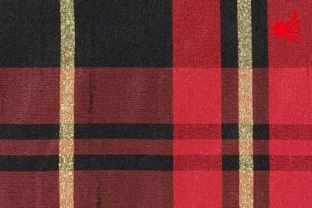 Classic Tartan Cloth/red, black, gold 24-4