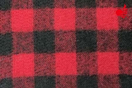Tissu à carreaux classique/rouge, noir 24-8