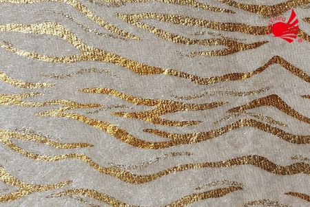 Fur with Gold Foild Animial Pattern Cloth 28-1