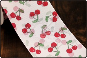 70mm Cherry Print Ribbon