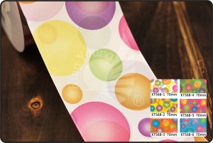 70mm Colorful Bubbles Print Ribbon