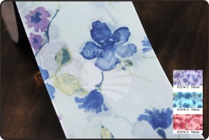 Ruban imprimé floral de 70 mm