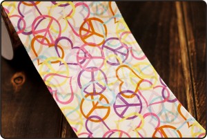 70mm Love & Peace Print Ribbon