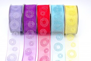 Glitter Circles Print Ribbon