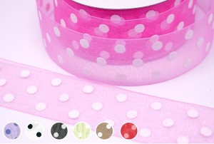Polka Dots Organza Ribbon - Polka Dots Organza Ribbon