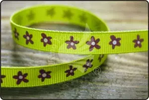 Kwiatowy Nadruk Grosgrainowa Wstążka - Kwiatowy Nadruk Grosgrainowa Wstążka