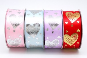 Serca wszędzie Drukowana wstążka - Serca wszędzie Drukowana wstążka