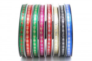 Bicolored Metallic Blocks Ribbon - Bicolored Metallic Blocks Ribbon