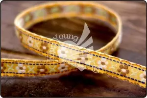 Nastro jacquard con fiori a 7/16" - Nastro jacquard con fiori a 7/16"