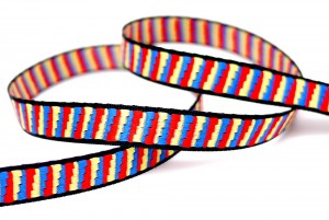 Tri-colored Jacquard Ribbon - Tri-colored Jacquard Ribbon