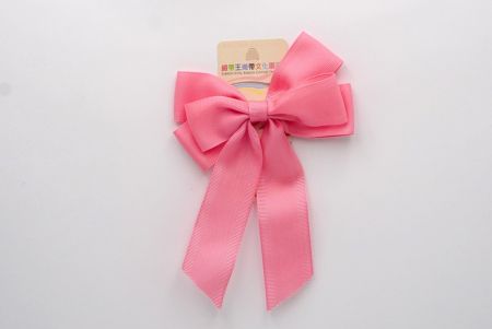 Pink Grosgrain side design 6 Loops Ribbon Bow_BW636-DK0094-201