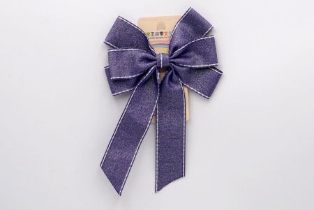 Glittery Violet- Equo SUO Grosgrain 6 Loops Ribbon Bow_BW636-DK1680-14