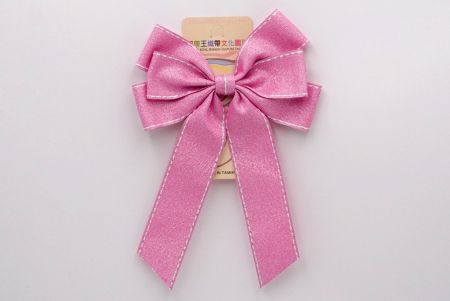 Glittery Pink- Equo SUO Grosgrain 6 Loops Ribbon Bow_BW636-DK1680-36