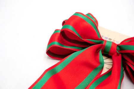 Red and Green Sides 6 Loops Ribbon Bow_BW636-W921-2