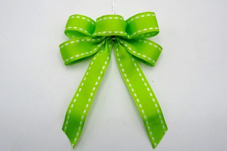 Green Grosgrain 5 Loops Ribbon Bow_BW637-K1284W-5