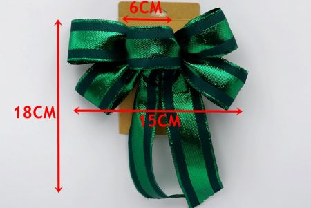 Fiocco di nastro a 5 anelli in metallo verde scuro_BW637-W263-5