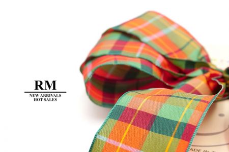 Autumn Retro Color Plaid 6 Loops with Knot Ribbon Bow_BW638-PF106W-1_4