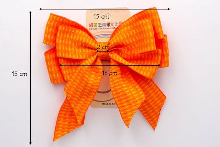 Πορτοκαλί καρό μοτίβο με διπλό φιόγκο 2 βρόχων_BW639-K1750-361