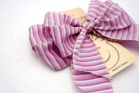 Purple and Pink Double 2 Loops Ribbon Bow_BW639-PF146E-3