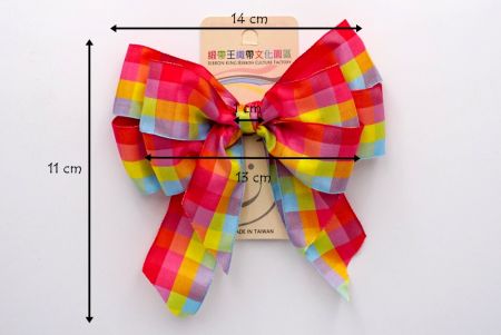 Colorful Double 2 Loops Ribbon Bow_BW639-PF164W-2