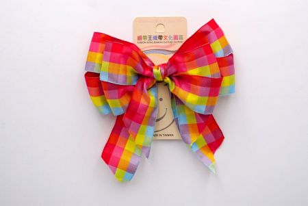 Colorful Double 2 Loops Ribbon Bow_BW639-PF164W-2