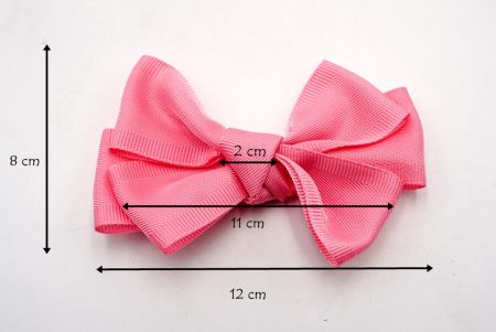 Pink Grosgrain Edge 6 Loops Hair Ribbon Bow_BW640-DK0094-201