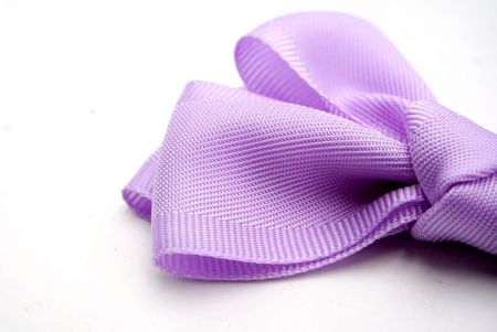 Nœud en ruban à cheveux à 6 boucles en gros-grain violet avec bordure_BW640-DK0094-629