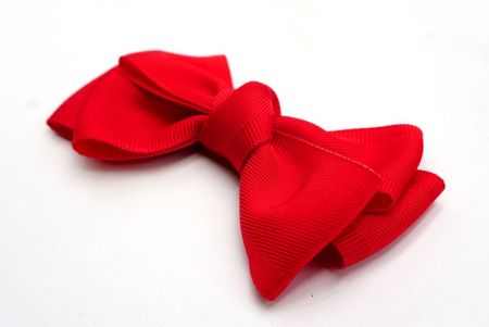Red Grosgrain Edge 6 Loops Hair Ribbon Bow_BW640-DK0094-632