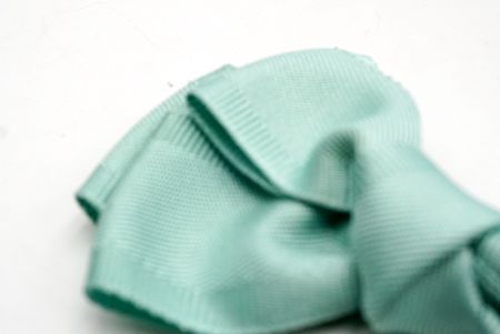 Fiocco per capelli con bordo in grosgrain verde Tiffany a 6 anelli_BW640-DK094-312