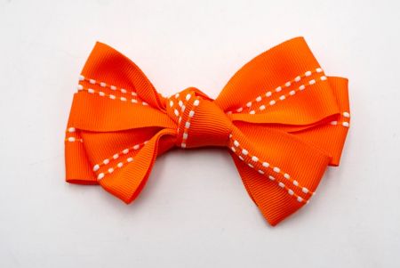 Ruban à cheveux à 6 boucles en orange avec couture centrale_BW640-K1285-2