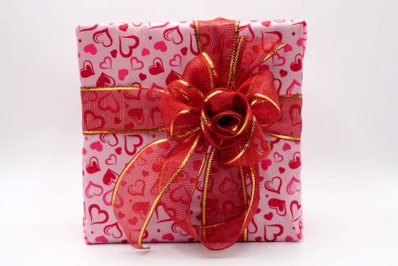 Lazo de caja de cinta de rosa roja - Lazo de caja de cinta de rosa roja