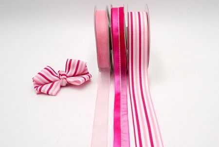 Conjunto de cintas tejidas con temática rosa