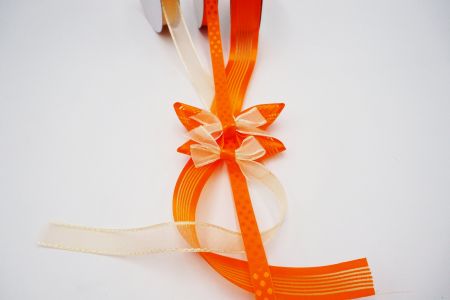 2-3/4 Orange Sheer Organza Ribbon