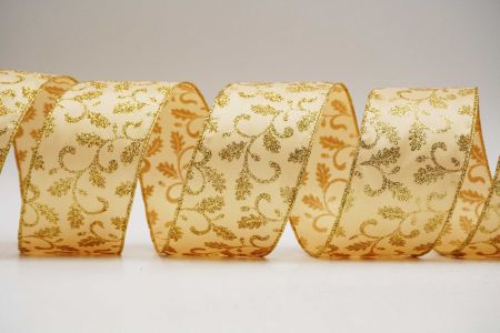 Semi-Sheer Champagne Gold Double Wire Ribbon – ChristmasCottage