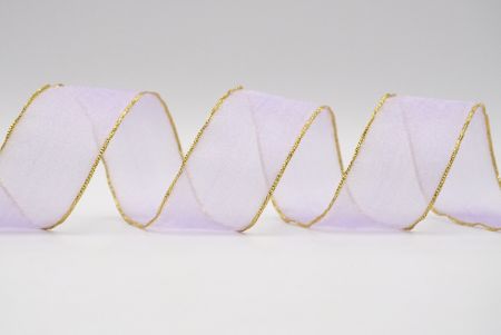 Purple Gold Edging Line Sheer Ribbon_K03G-14-3812