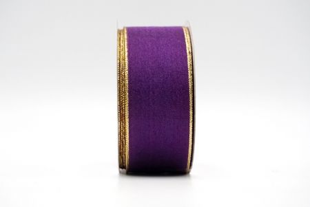 Violettes Goldkantenband aus transparentem Stoff_K03G-19-3542