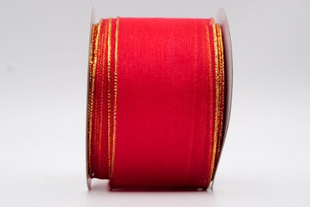 Red Gold Edging Line Sheer Ribbon_K03G-K21