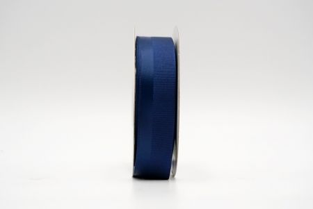 Donkerblauw geribbeld satijnen ontwerp lint_K1188-370
