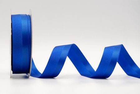Blauw geribbeld satijnen ontwerp lint_K1188-A14